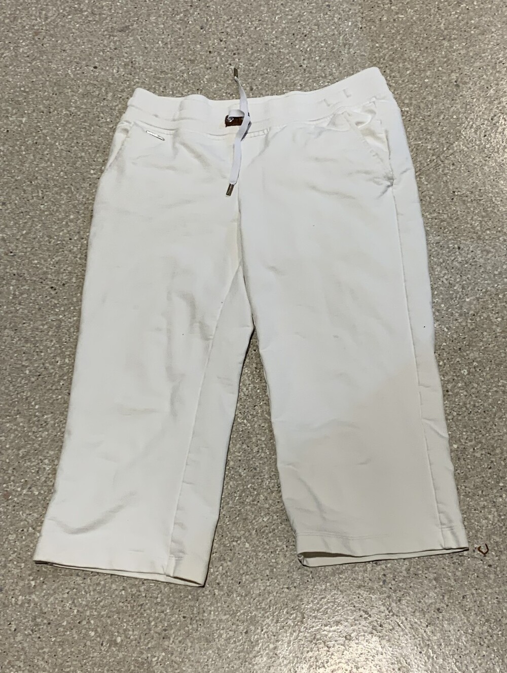 #709 "Lauren Ralph Lauren"  White Petite Pull-On Pantso
